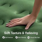 Air Mattress Queen with Built in Pump - Upgraded Blow Up Bed, 2 Mins Quick Self Inflatable with Double Air Chamber, 18"/650lbs Max, All Night No Lost Air, for Camping,Home,Portable Travel