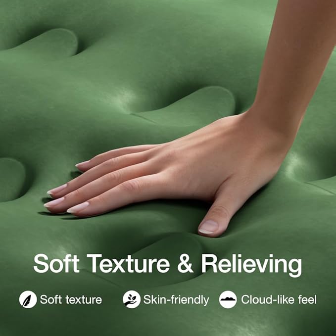 Twin Air Mattress with Built Pump, 16" Durable Blow Up Mattress Airbed, Comfortable Top Surface Inflatable Mattress for Camping Home & Portable Travel