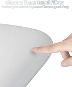 Camping Pillow, Small Pillows for Chair, Memory Foam Travel Pillow for Sleeping with Cool & Breathable Washable Cover Ideal for Travel, Hiking, Airplane and Car - Dark Grey