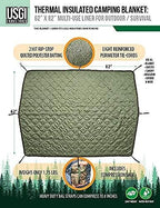 USGI Industries Military Woobie Blanket | Thermal Insulated Camping Blanket, Poncho Liner | Large, Portable, Insulation, Water-Resistant, for Hiking, Survival | Compression Carry Bag