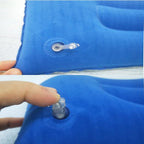 3 Pack Ultralight Inflatable Pillow Small Squared Flocked Fabric Air Pillow Beach Pillow for Camping,Napping,Desk Rest,Hiking,Traveling,Neck Lumbar Support (Royal Blue, Purple, Duotone)