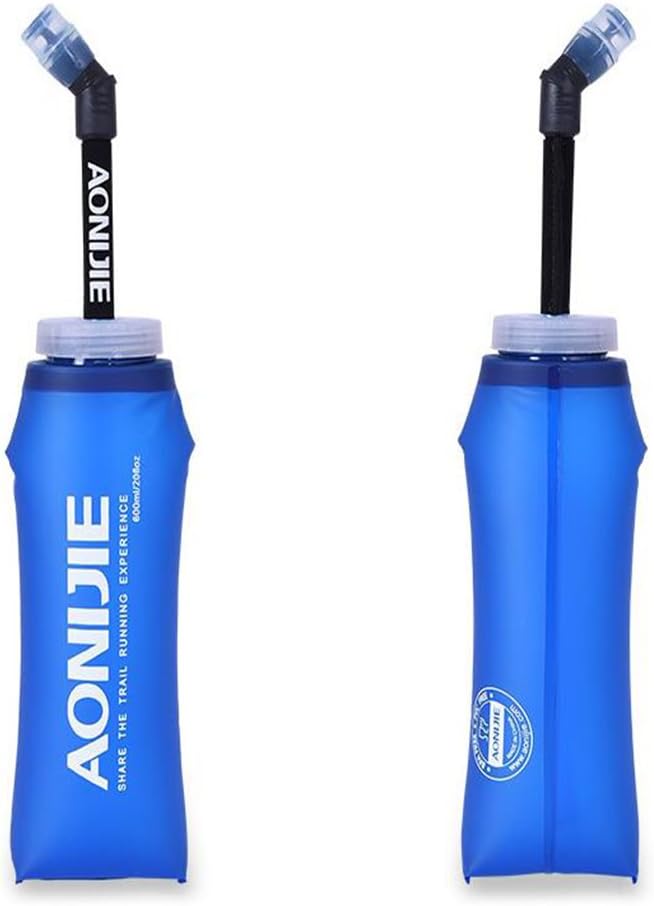 AONIJIE 2Pack of Soft Soft Folding Hydration Bottle Water Collapsible Flask BPA-Free Bottles (350ml/11.95oz)