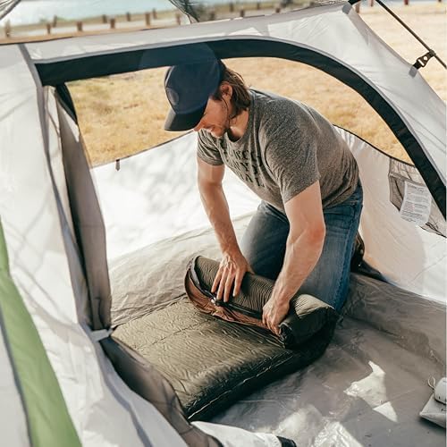 LOSTHORIZON Air & Foam Camping Mattress, Self-Inflating Sleeping Pad, 4.5" Thick, with Pump Sack, Full