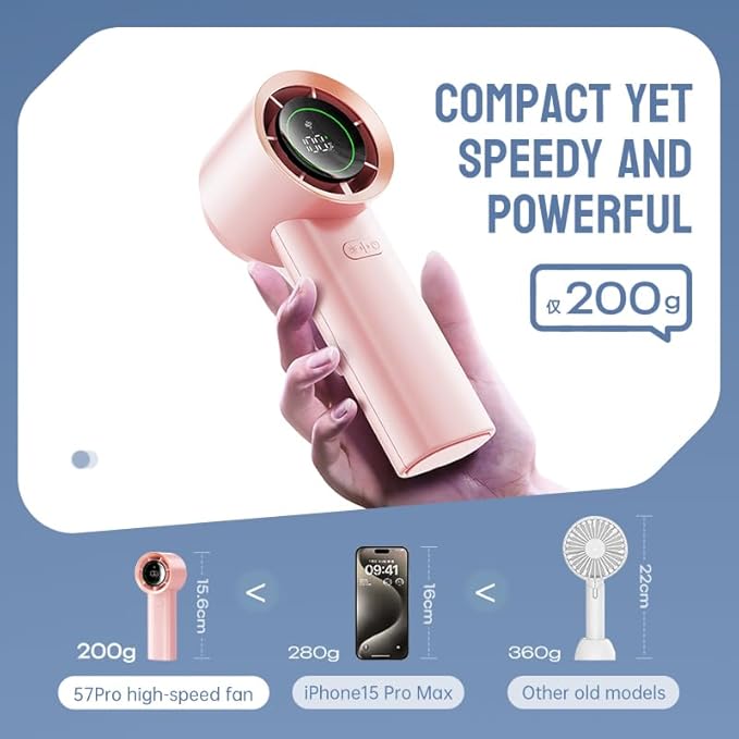 Mini Face Fan For Skincare: Portable Small Pocket Handheld Personal Rechargeable Battery Operated USB Charger Keep Your Makeup For Travel Beach (Pink)