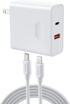 BLAVOR USB C Charger, 20W Dual Port USB Fast Wall Charger with Cable for iPhone, Galaxy, iPad and More