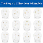 (5PACK) 90 Degree USA Canada 3Pole Male Nema 5-15P 15A 125V Right Angle AC Plug, White