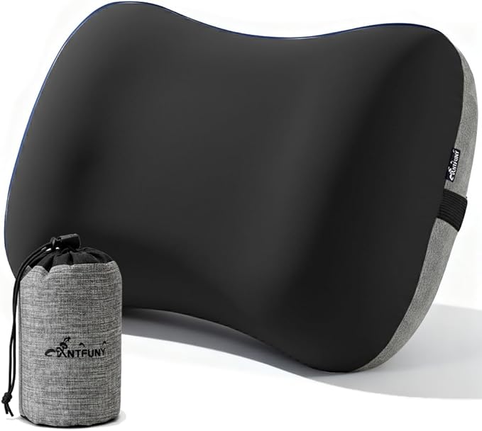 Inflatable Neck Pillow for Travel Camp Beach Small Ultralight Air Blow Up Kilos Gear Tanning Accessories Airplane Seat Cushion Lab Long Flight Essentials Plane Flying Oversea Business Airline Umrah