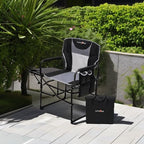 SUNNYFEEL Camping Directors Chair, Heavy Duty,Oversized Portable Folding Chair with Side Table, Pocket for Beach, Fishing,Trip,Picnic,Lawn,Concert Outdoor Foldable Camp Chairs