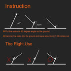 10-Pack Plastic Tent Stakes – 12-Inch Heavy Duty Canopy Anchoring Pegs for Camping, Gardening, Landscaping, Backpacking – Lightweight, Rust-Proof, Reusable Camping Stake