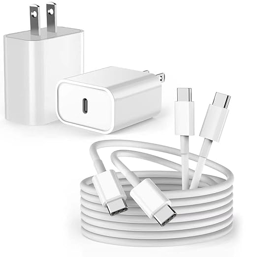 10FT Fast iPad Charger, iPad Pro Charger Cord [2Pack] 10FT USBC to USB C Cable iPad Cord 20W USB C Charger iPad Charging Block for iPad 10,iPad Mini 6,iPad Air 5/4,iPad Pro 12.9/11 inch 2020/2021/2022