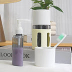 4 in 1 Travel Dispenser, 4 Pack Travel Bottles for Toiletries, Leak Proof Travel Size Containers, Portable Containers for Shampoo Lotion Conditioner Cream (GREEN 60ML)