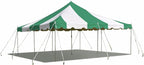 Party Tents Direct 20'x20' Weekender Standard Canopy Pole Tent - Easy Up Canopy Tent with 80 Person Capacity - Outdoor Canopies for Parties, Weddings, & Events (Green/White Top)
