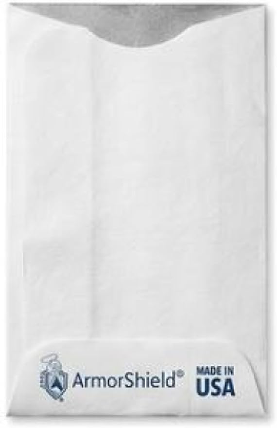 RFID Blocking Sleeves Credit Card Protector 100% MADE IN USA - Anti-theft for Travel wallet, purse. ArmorShield Your Identity (5PAK)