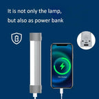 LED Tube Camping Light,5 Lighting Modes, Multifunctional Rechargeable Magnetic Work Light for Hiking, Home, Outdoor Night Fishing (LLQ20-1)