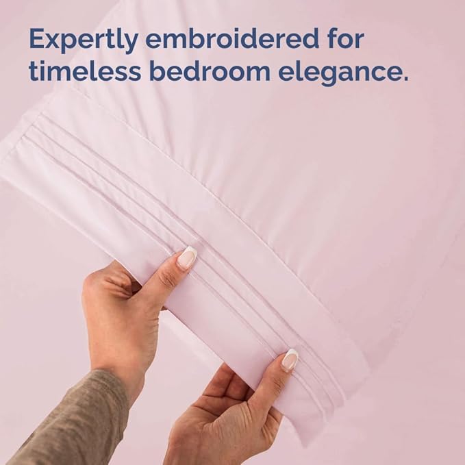 Queen Pillow Cases Set of 2 - Ultra Soft Hotel Quality Pillowcase Covers - Comfy Bedding for Women, Men, Kids and Teens - Machine Washable Pillow Protectors - 2 Pieces Set - Queen Size Lavender Pink