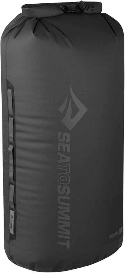 Sea to Summit Big River Dry Bag, Heavy-Duty Dry Storage, 65 Liter, Jet Black