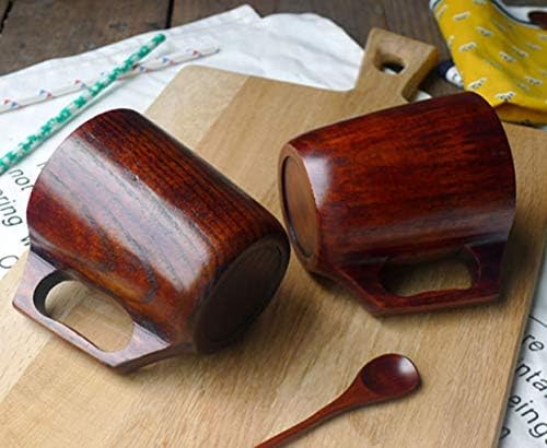 12 oz Handmade Wooden Coffee Mug Wood Outdoor Cool Man Cups Unique Camping Guys Tankard Vintage Beer Mugs Stein for Men Gift Unusual Rustic Coffee Tea Cup Fancy Manly Viking Mug