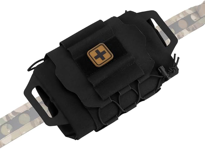 SABADO Rapid/Quick Deploy First Aid Kit Pack Tactical IFAK Pouch Two-Piece System Med Roll Carrier Hypalon Handle Outdoor Sport Hunting Bag