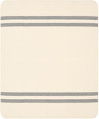 Thick Alpaca Wool Blanket Heavyweight for Camping Outdoors or Using Indoors Soft Peruvian Alpaca Wool Blankets (Ivory - Soft Gray, Twin)