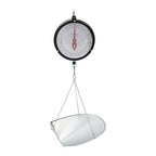 22LBS Double Sided Dial Hanging Scale, Mechanical Hanging Scale with Scoop/Chain, Portable Handheld Scale Commercial Household Weighing Scales for Supermarkets Farm Kitchen (Black)