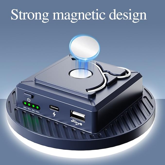 Camping Lights 13200 mAh 4500 Lumens 45W Portable Gear Power Outage USB Outdoor Rechargeable Magnetic Hanging Lantern Emergency Flashlight LED Canopy Tent Light