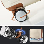 LARVENDER Luggage 6 Piece Expandable Luggage ABS Hardshell Carry on Suitcase with Spinner Wheels TSA Lock, Large Checked Travel Suitcase for Women and Men, Cream White(16/20/24/28/DB/TB)