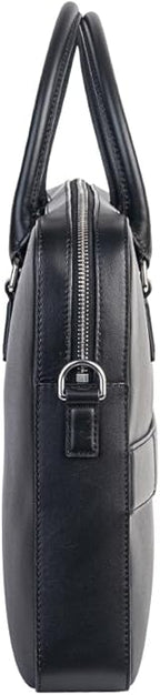 REV_UP! Premium Leather Business Briefcase, Executive Laptop Bag with Dual Handles, Professional Office Document Carrier