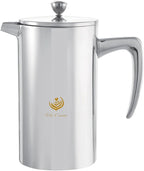VIA CREMA French Press Coffee Maker, Stainless Steel, 800ml/27oz