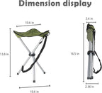 Folding Camping Stool,16.5" Folding Camping Chairs,Portable Tripod Seat,Outdoor Travel Tall Chair for Camping Walking Hunting Hiking Fishing Mountaineering Picnic Beach BBQ Garden Lawn(Green)