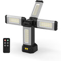 Upgraded Aluminum13200mAh Rechargeable Work Light with Folding Stand and Carrying Bag, 8000 Lumen Stepless Dimmable, White/Warm/Nature White with Detachable Tripod (No Tripod)