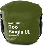 KAMMOK Roo Single UL - Ultralight Camping Hammock, Water Repellent, Portable, Durable, Indoor/Outdoor Hammock Moss Green
