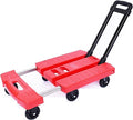 6-Wheel Folding Hand Truck with Extendable Handle - Lightweight 330 lbs Capacity Trolley for Home Office Travel & Luggage Moving - Portable Hand Cart