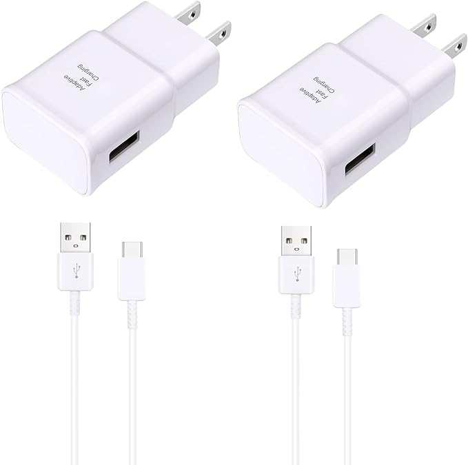 Android Charger Fast Charging, Type C Fast Charger Block with 5FT USB Type C Cable for Galaxy S23/S23 Ultra/S22/S21/S20/S20+/S10/S10+/S10e/S9/S9+/S8/S8Plus/Edge/Active/Note 8/9/10/20-White