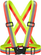 High Visibility Reflective Vest Safety Vest Running Reflective Gear Adjustable Reflective Vest for Walking,Jogging,Hiking,Night Cycling