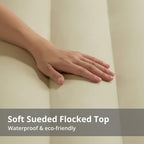 Simpli Comfy 18” Twin Inflatable Air Mattress with Built-in Dual Pump, Elevated, Adjustable Firmness, Self-Inflating Blow-Up Mattress with Storage Bag for Home, Guest, Travel, Camping, Relocation