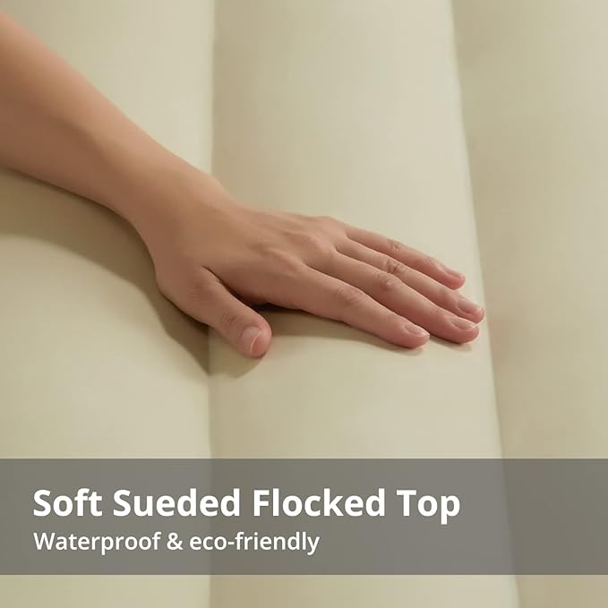 Simpli Comfy 18” Twin Inflatable Air Mattress with Built-in Dual Pump, Elevated, Adjustable Firmness, Self-Inflating Blow-Up Mattress with Storage Bag for Home, Guest, Travel, Camping, Relocation