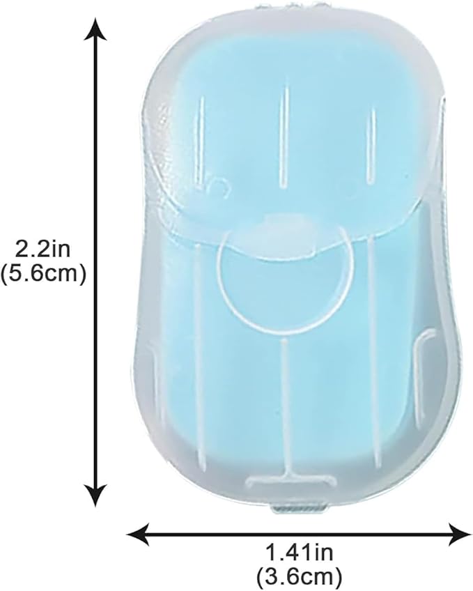 5 Boxes Blue Portable Soaps Sheets, Mini Portable Travel Soap Paper Sheets Disposable Water Soluble Hand Washing Bath Scented Paper Soap Camping Soap and Shampoo for Outdoor,Outdoor Recreation