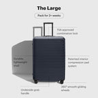 Away Large Checked Luggage, 29 Inch Hardside Suitcase with Spinner Wheels, Lightweight & Durable, TSA Lock, Sea Green