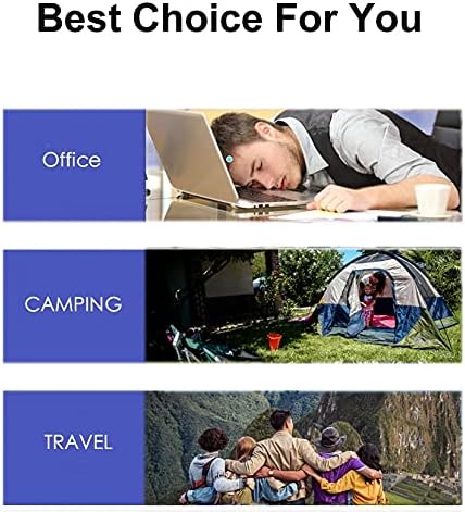 2 Pack Ultralight Inflatable Camping Pillow Squared Flocked Fabric Air Pillow for Hiking,Traveling,Napping,Desk Rest,Beach Neck Lumbar Support