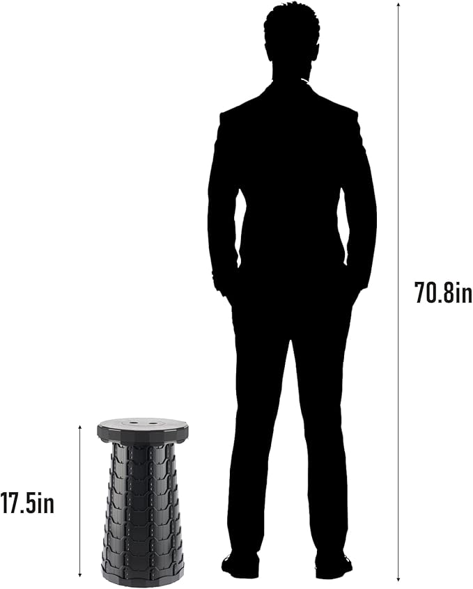 Upgraded Foldable Stool Thickened, Portable Collapsible Stool Retractable Stool for Fishing, Hiking Tours, BBQ, Parties, Outdoor Activities