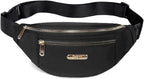 Fanny Pack Waist Pack for Women, Fashion Waist Bag with Adjustable Strap for Travel Sports Running black