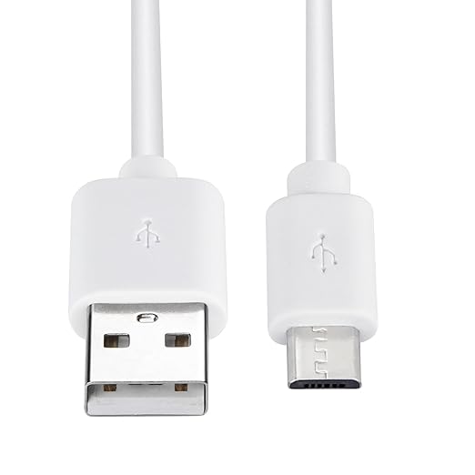 Micro USB Cable 6-Pack 3ft - Fast Charging and Data Sync Cord for Samsung Galaxy S7/S6 Edge, Android Phones, Tablets, PS4, Xbox One Controllers - USB-A to MicroUSB Charging Cables, White