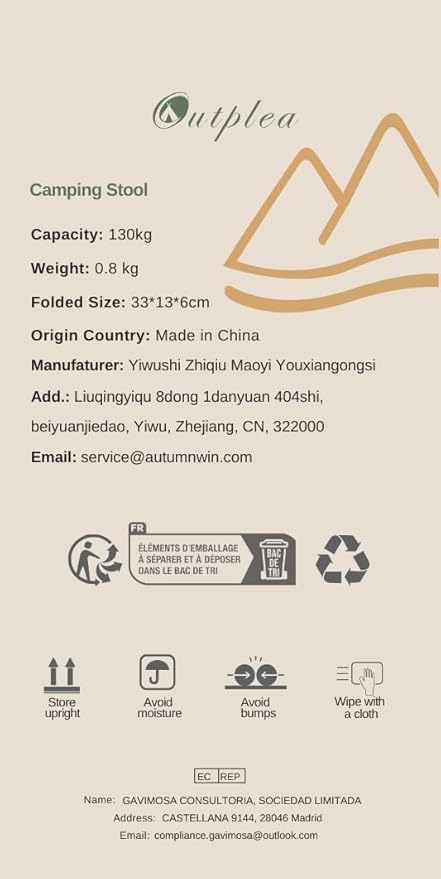 13" Foldable Portable Folding Camping Stool for Adults Support 286lbs, Lightweight Backpacking Foot Stool with Storage Bag for Fishing Outdoor, Gray