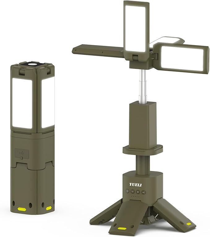 Telescopic Camping Lights Rechargeable 14000 mAh Led Multifunction Magnetic Lanterns Job Site Lighting Cordless Dimmable Camping Tent Lamp Portable Power Supply 6000LM IPX5 Waterproof