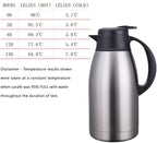 GiNT Stainless Steel Thermal Coffee Carafe, Double Walled Vacuum Water and Beverage Dispenser, 12 Hour Heat Retention, 65 OZ /1.9 Liter, Silver