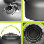 Gutsdoor Outdoor Camping Kettle for Boiling Water, 1.1L Aluminum Camping Tea Kettle, Portable Lightweight Teapot Coffee Pot for Camping Backpacking