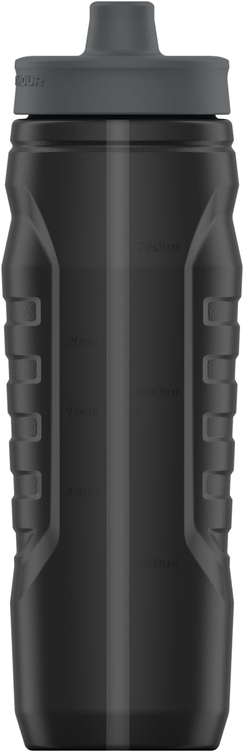 Under Armour Squeeze Water Bottles, 32 oz Water Bottles, Sideline Sports Water Bottle with Quick-Shot Lid, Quick & Easy Hydration, Gym Water Bottles, Squeeze Bottle, 1 32oz Bottle