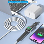 USB C Apple Watch Charger,[MFi Certified] iPhone Fast Magnetic iWatch Charger 6ft USB C Charging Cable Cord Long and Type C Wall Charger Block for Apple Watch Series 11/10/9/Ultra/8/7/SE/SE2/6/5/4/3/2