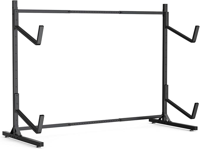 Kayak Storage Rack, Heavy Duty Freestanding Kayak Rack for Garage and Outdoor Storage, Kayak Stand Adjustable for Kayak, Canoe, Surfboard and Paddle Board