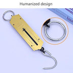 Portable Luggage Scale, Yellow Fishing Scale with Hook Portable Mechanical Luggage Scale Weight Scale Auto-Off Function for Household Shops